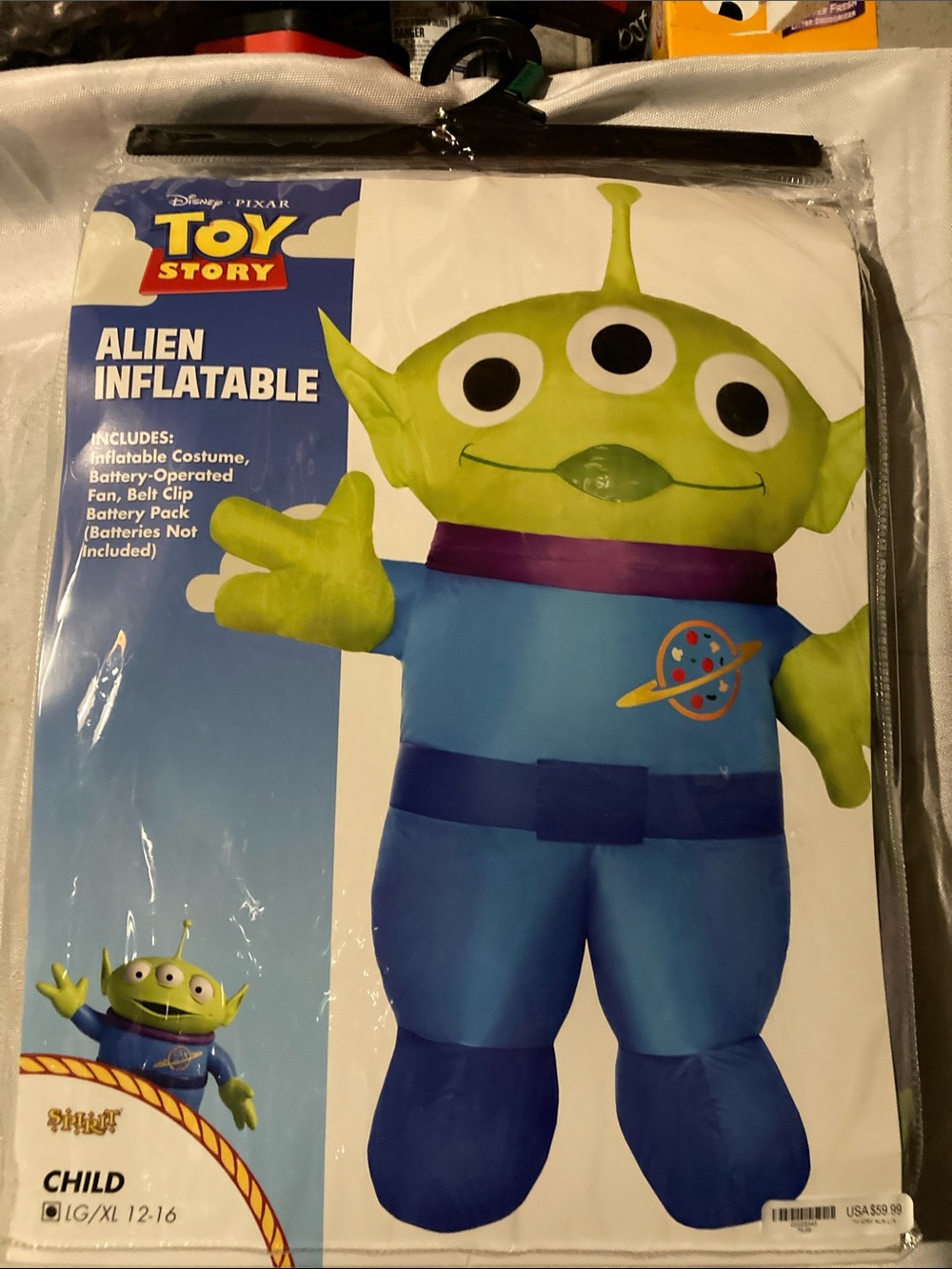 Toy Story Alien Inflatable Halloween Costume new XL sz 12-16